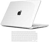 TECOOL Hülle Kompatibel mit MacBook Pro 14 M4 M3 M2 M1 Pro/Max 2021-2024 (A3401 A3185 A3112 A2992 A2918 A2779 A2442), Ultradünne Schutzhülle Hartschale Case mit Tastaturschutz (EU), Kristallklar