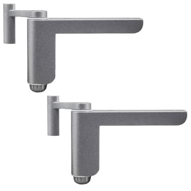 Türschließer ohne Bohren - Minitürschließer, automatischer Türschließer für leichte Innentüren, geeignet für DIN links/rechts schließende Zimmertüren - 2er Set Silber