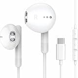 USB C Kopfhörer für iPhone 16 15 Plus Pro Max iPad Pro In-Ear Kopfhörer mit Kabel USB C, Mikrofon, Lautstärkeregler für Samsung S24 S23 S22 S21 S20 A53 A54 Google Pixel 8 7 6A 5 4 OnePlus 10 9 Huawei