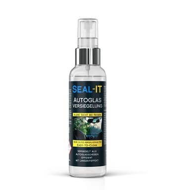 SEAL-IT Autoglas Versiegelung Spray mit Lotuseffekt - 100ml - Effektiver Schutz für bis zu 20.000km, Nano Imprägnierung mit Abperleffekt für Scheiben und Glas
