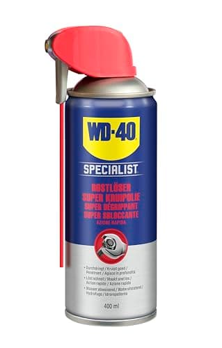 WD-40 Specialist Rostlöser 400 ml – Kriechöl mit Tiefenwirkung für festsitzende Schrauben und Metallteile, löst Rost in Sekunden, verdrängt Feuchtigkeit, hinterlässt langanhaltenden Korrosionsschutz