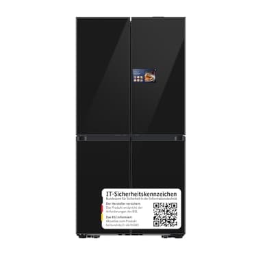 Samsung RM90F67CECEF Bespoke French Door Kühlschrank, 185 cm, 654 l, 255 l Gefriervolumen, AI Home, AI Vision mit integrierter Kamera, Beverage Center, Clean Deep Charcoal
