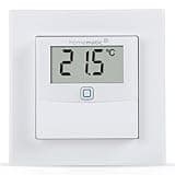 Homematic IP Smart Home Temperatur- und Luftfeuchtigkeitssensor mit Display – innen, steuert Heizkörper/Fußbodenheizung per App, Alexa, Google Assistant, Temperaturmessung, Energie sparen, 150180A0