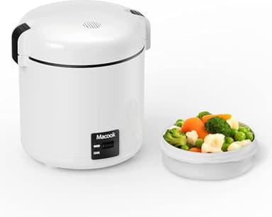 Reiskocher klein & Bento-Box für 1-2 Personen,（0.3 liter, 1,5 Tassen), Mini Rice Cooker mit abnehmbarem Topf mit Antihaftbeschichtung, One Touch & Warmhaltefunktion, 200 Watt (Schwarz)