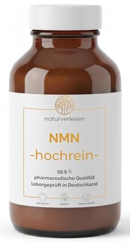 TOP-SELLER: 100g naturverlesen NMN 99,9% Reinheit - Nicotinamid Mononukleotid in laborgeprüfter, pharmazeutischer Forschungsqualität - Beste Qualität aus Deutschland - Markenrohstoff ohne Füllstoffe