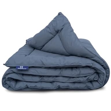 Slaapspeciaal Bettdecke ohne Bezug 240x220 - Ganzjahresdecke extra lang [Softcell Füllung], Steppdecke mit Gelfasern für Daunengefühl - Waschbare allergiker Bettwäsche - Grau