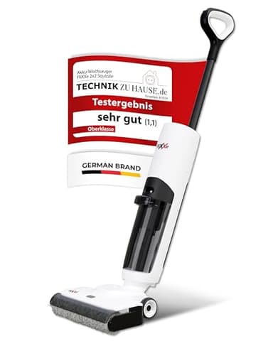 Flixxe 2x2 Nass Trockensauger - Staubsauger mit Wischfunktion [DEUTSCHE Marke] - Saugwischer Wischsauger kabellos mit Akku - Hochwertiger Nass- & Trockensauger - mit X-Sense Technologie & Doppeltank