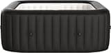 GARDWELL Whirlpool aufblasbar Outdoor gardwell Blackdot 6 Personen 185 x 185 x 68 cm mit Massagedüsen und Filter - Aufblasfunktion per Knopfdruck - Pool eckig in schwarz