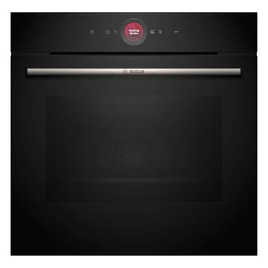 Bosch HBG7221B2, Serie 8 Smarter Einbau-Backofen, 60 x 60 cm, Made in Germany, Hydrolyse Reinigung, Air Fry, Bosch Assist Automatikprogramme, 3D Heißluft, Farbiger Touchscreen mit Bedienring, Schwarz