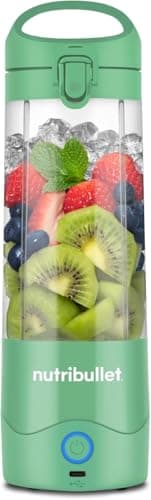 nutribullet Portable NBP003LG, tragbarer Mixer (475ml), wiederaufladbar, Mini Mixer, 4-Klingen-Messer, Tritanbecher, 15+ Zyklen pro Ladung, to-go, USB-C Aufladung, Hellgrün