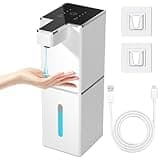 RDDAIPE 380ml Seifenspender Automatisch, Wandbefestigung Elektrischer Seifenspender mit Sensor,Automatischer Seifenspender,No Touch,Ohne Bohren,IPX5 Wasserdicht,Seifenspender Elektrisch für Bad,Küche