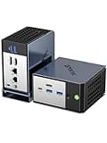 GMKtec AI Mini Gaming PC AMD Ryzen AI 9 HX-370 Serie (5,1 GHz) Desktop PC 32 GB LPDDR5X 1 TB PCIe 4.0 SSD, Dreifach-8K-Display, WiFi 6 & USB4/Oculink-Schnittstelle, Micro PC