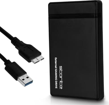 Storite 1 TB externes Gaming-Laufwerk, 2,5-Zoll-Festplatte, tragbare Externe USB 3.0-Festplatte, Speicherung und Sicherung, Game Drive für PS4, PS3, PC-Spiele, Android (Schwarz)