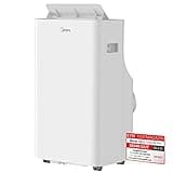 Midea Mobiles Klimagerät Silent Cool 26 Pro, 9000 BTU 2,6kW, Kühlen&Ventilieren&Entfeuchten, Raumgröße bis 88m³(33㎡), Mobile Klimaanlage mit Abluftschlauch, Weiß