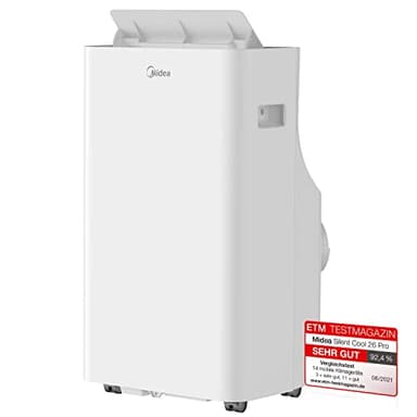 Midea Silent Cool 26 Pro Mobiles Klimagerät, 1000 W, 230 V, Weiß, 45,5 x 38 x 78 cm(BTH)