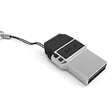 Mini USB C Stick Dual 64GB - 2 in 1 Funktion > USB 3.0 & Type C < Wasserdicht, Klein & Extrem Schnell - Aus Metall Ideal für Schlüssel-Anhänger - Flash Drive Speicherstick USB-C 64 GB Schwarz