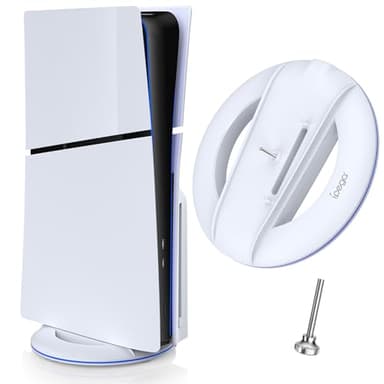 Auarte Vertikaler Ständer für PS5 Slim Disc & Digitale Neue Konsole, Basis Ständer Halter für PS5 Slim Zubehör mit Anti-Rutsch-Pad, robust und solide