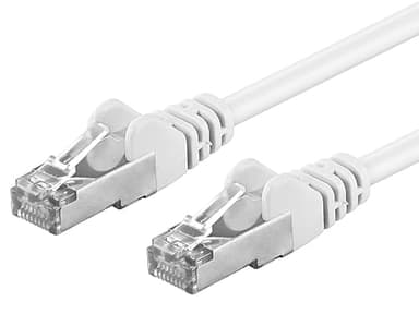 PremiumCord Netzwerkkabel, Ethernet, LAN & Patch Kabel CAT6a, 10Gbit/s, S/FTP PIMF Schirmung, AWG 26/7, 100% Cu, schnell flexibel und robust RJ45 kabel, weiß, 0,5m
