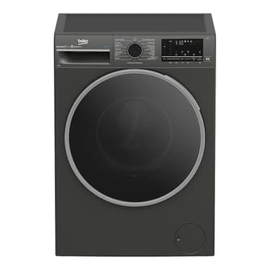 Beko B3WFT510415M Waschvollautomat, Waschmaschine, 10kg, 1400 U/min, SteamCure Dampffunktion, allergikergeeignet, AddXtra-Nachlegefunktion, Ironfast, AquaWave-Schontrommel, Bluetooth-Steuerung, Grau