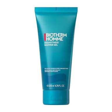 Biotherm Homme Aqua Fitness Duschgel, belebendes Shower Gel & Shampoo für Männer mit Meeresduft, Körper- & Haarpflege verleiht ein erfrischtes Gefühl, 200 ml