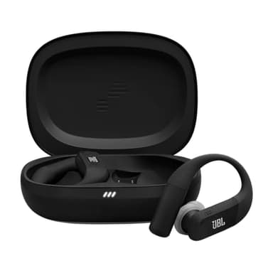 JBL Endurance Peak 4 In-Ear-True-Wireless-Sport-Kopfhörer mit Bluetooth und Noise Cancelling, 48 h Akkulaufzeit, TwistLock Secure Fit, IP68 Wasser-/Staubschutz, JBL Pure Bass Sound, Schwarz/Grau