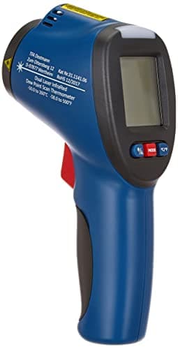 TFA Dostmann SCHIMMEL DETEKTOR Infrarot-Thermometer mit Taupunktermittlungund Doppellaser, Blau, L110 x B72 x H240 mm