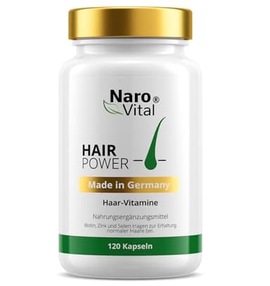 Haar Vitamine Haarausfall - 120 Kapseln I Hochdosiert mit Biotin, Zink, Selen, OPC, Hirse-Extrakt (reich an Silizium und Kieselerde) ohne chemische Haarwuchsmittel I Haarvitamine für Haar- & Bartwuchs
