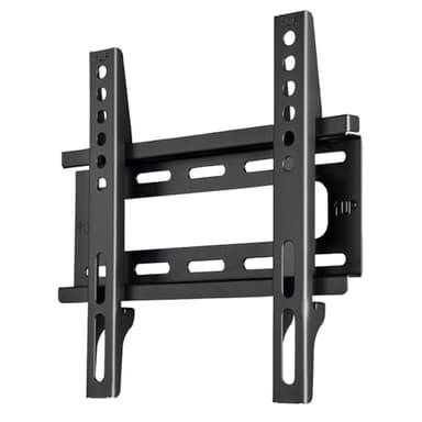 Hama TV Wandhalterung, starr (TV Wandhalterung 19-50 Zoll, VESA 50x50 bis VESA 200x200, bis 25kg, extra flach, mit Fischer-Dübeln) schwarz