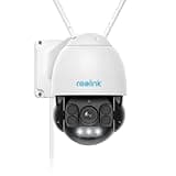 Reolink 5MP PTZ WLAN Kamera Outdoor, 5X Optischer Zoom, 60m Vollfarb-Nachtsicht, 2,4/5GHz WiFi Kamera mit Personen-/Fahrzeugerkennung, Auto-Tracking, 360° Ansicht, 2-Wege-Audio, IP66, RLC-523WA