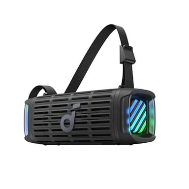 soundcore Boom 3i by Anker – Robuster Outdoor Lautsprecher, Bluetooth Lautsprecher, wasserdicht IP68, 50W BassUp™ 2.0 Sound, BT 5.3, 16h, Lichtshow + TWS-Stereo, Kayak, Angeln, Campen (Nachtschwarz)