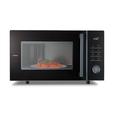 MEDION Mikrowelle mit Grill und Heißluftfritteusenfunktion (25 Liter, 900 Watt, 1.500 Watt Grill, 1.500 Watt Heißluftfunktion, 11 Programme, 10 Leistungsstufen, MD12231) dunkel grau [MODELL 2025]