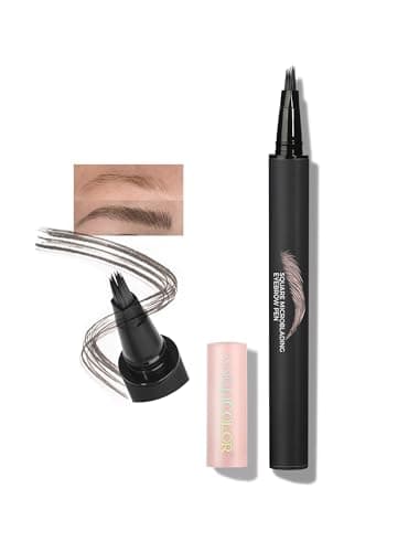 Anglicolor Microblading Augenbrauenstift Einfach Zu Bedienen, Augenbrauenstift Natürlich,Haarähnliche Striche,Outlining Filling,Lang Haltbar,Wischfest,Vegane Formel (01 CARAMEL BLONDE)