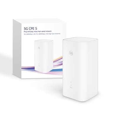 5G CPE 5, H155, 5G Router SIM, Wi-Fi 6 AX3000, DL 3600 Mbit/s/UL 500 Mbit/s, 9-dBi-Antenne mit hoher Verstärkung, LAN/WAN-Anschluss, WLAN-Diagnose, Home Broadband Mesh+, 30 Monate Garantie
