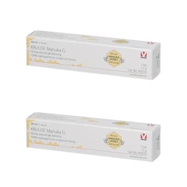 KRUUSE Manuka G Honigsalbe | Doppelpack | 2 x 15 g | Wundgel mit Honig | Zum Auftragen auf der Haut bei oberflächlichen Verletzungen bei Tieren | Kann bei der Wundheilung unterstützend wirken