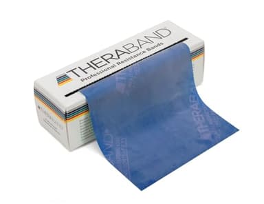 THERABAND Widerstandsband 5.5m – Blau (Extra Stark) – Professionelles Latex-Fitnessband für Krafttraining, Reha, Stretching & Physiotherapie