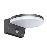 Oktaplex Ros Außenlampe mit Bewegungsmelder IP65 3000K warmweiß Aussenleuchte LED 1300 Lumen 14,6W 230V Wandleuchte anthrazit