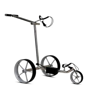 tour made Haicaddy HC9 I Golftrolley Elektrisch I Dank Parkbremse, Bergabfahrbremse & Hangausgleich pefekt für bergige Plätze I neues Modell I Deutsche Markenqualität (Edelstahl)