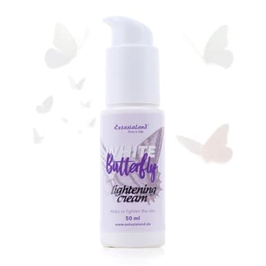 White Butterfly Whitening Cream Intime Aufhellungscreme für schnelles & sanftes Lightening der Haut Deutsche Markenqualität mit hochdosiertem Vitamin C & E - verschiedene Größen (50ml (1er Pack))