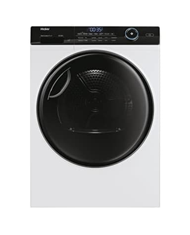 Haier I-PRO SERIE 5 HD90-A3959 Wärmepumpentrockner / 9 kg/A+++ / Smart Home: Wi-Fi & hOn App/Inverter-Motor / 3 Trockenstufen wählbar/Edelstahltrommel/I-Refresh Dampfprogramm [Energieklasse A+++]