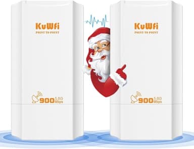 WLAN Bridge Outdoor 5,8 GHz, 900Mbps Outdoor/Indoor Punkt-zu-Punk WiFi Bridge, 1KM Reichweite Richtfunk WLAN, Wetterfest Wireless Ethernet Bridge mit 24V POE, für Starlink Router, IP-Kameras, Garten