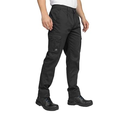 BWOLF Prime Arbeitshose Herren Arbeitshose Herren mit vielen Taschen und extra verstärktem Hosenbund Cargohose mit Spandex (DE/NL/SE/PL, Alphanumerisch, XL, Regular, Regular, Schwarz)