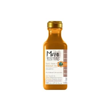Maui Moisture Coconut Oil Shampoo 385 ml, pflegendes Haarshampoo mit Kokosöl, Plumeria- und Papaya-Extrakt, für lockiges Haar, ohne Sulfate und Silikone