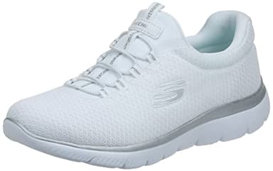 Skechers Summits, Damen Sneaker, Weiß (White/silver), 38 EU