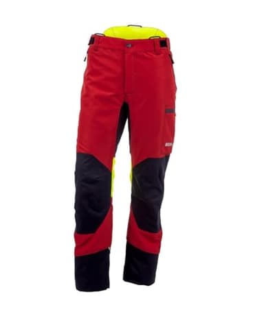 KOX Schnittschutzhose Duro 3.0 Rot/Gelb Größe 48