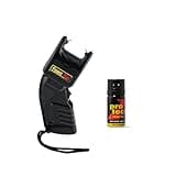 Elektroschocker Power Max 500.000 V Stun Gun zugelassen in Deutschland mit 2X 9 V Batterien + Protect Pfefferspray 40ml Direktstrahl