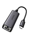 UGREEN USB C LAN Adapter Gigabit Ethernet Adapter Netzwerkadapter kompatibel mit iPhone 16, Galaxy S24 Ultra/S23, Mac Air/Pro, iPad Pro/Air, Mac mini M4,Surface Pro 9, Steam Deck, Switch usw.（Schwarz）