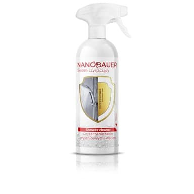 Superstarker und effektiver | NANOBAUER Shower Cleaner 750ml | Reiniger für Duschkabinen Spray Duschreiniger Duschkabinenreiniger Kalkentferner Glasreiniger Reinigungsmittel Dusche