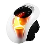 Knie massagegerät Gelenkschmerzlinderung 3 Wärmestufen, Rotlicht-Kniemassagegerät, Kabelloses Kniemassagegerät mit Wärme und Vibrationsmassage Zur Linderung von Gelenkschmerzen mit LCD-Bildschirm