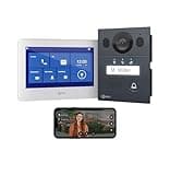 GOLIATH Basic Video Türsprechanlage, 2 Draht Bus, 7" Monitor, Unterputz Türklingel mit Kamera, Gegensprechanlage mit Türöffner und Klingel, 1 Familienhaus, Plug & Play, Smartphone App, AV-BLS-04U