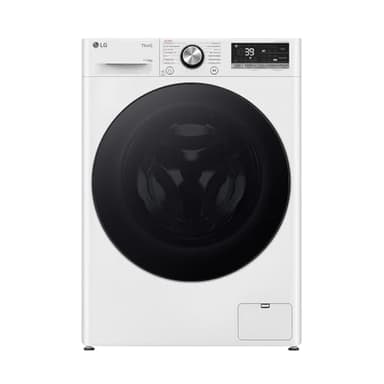 LG W4WR70E6Y, Frontlader-Waschtrockner 11-6 kg, Klasse A/D, 60x62x85 cm, Wi-Fi, AI Direct Drive, Tiefenreinigung mit Dampf, TurboWash 360, Große Kapazität, Außentür aus gehärtetem Glas, Weiß